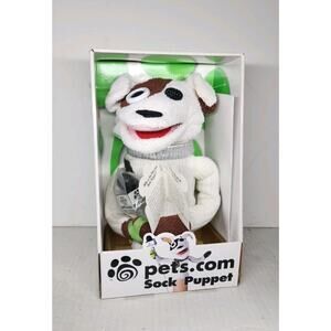 Pets.Com Sock Puppet Interview Dog Collectible Vintage New in Box Plush Rare